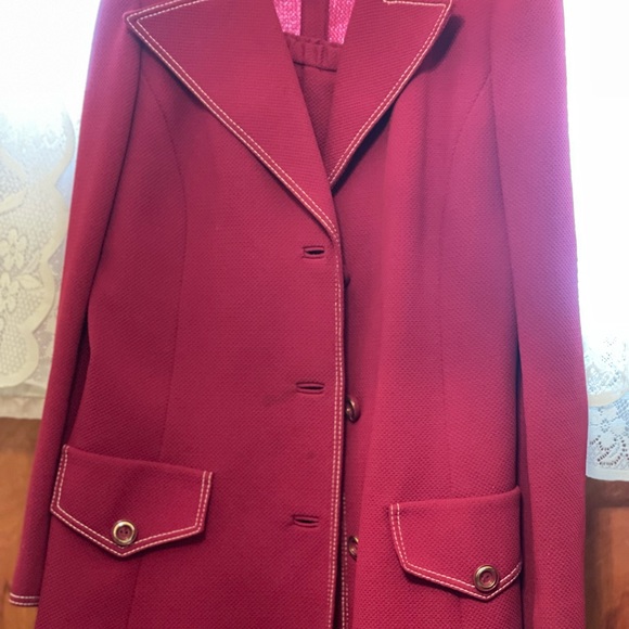 Butte Knit suit jacket skirt and shirt set! Vintage late1960s/1970s outfit! - Picture 2 of 11